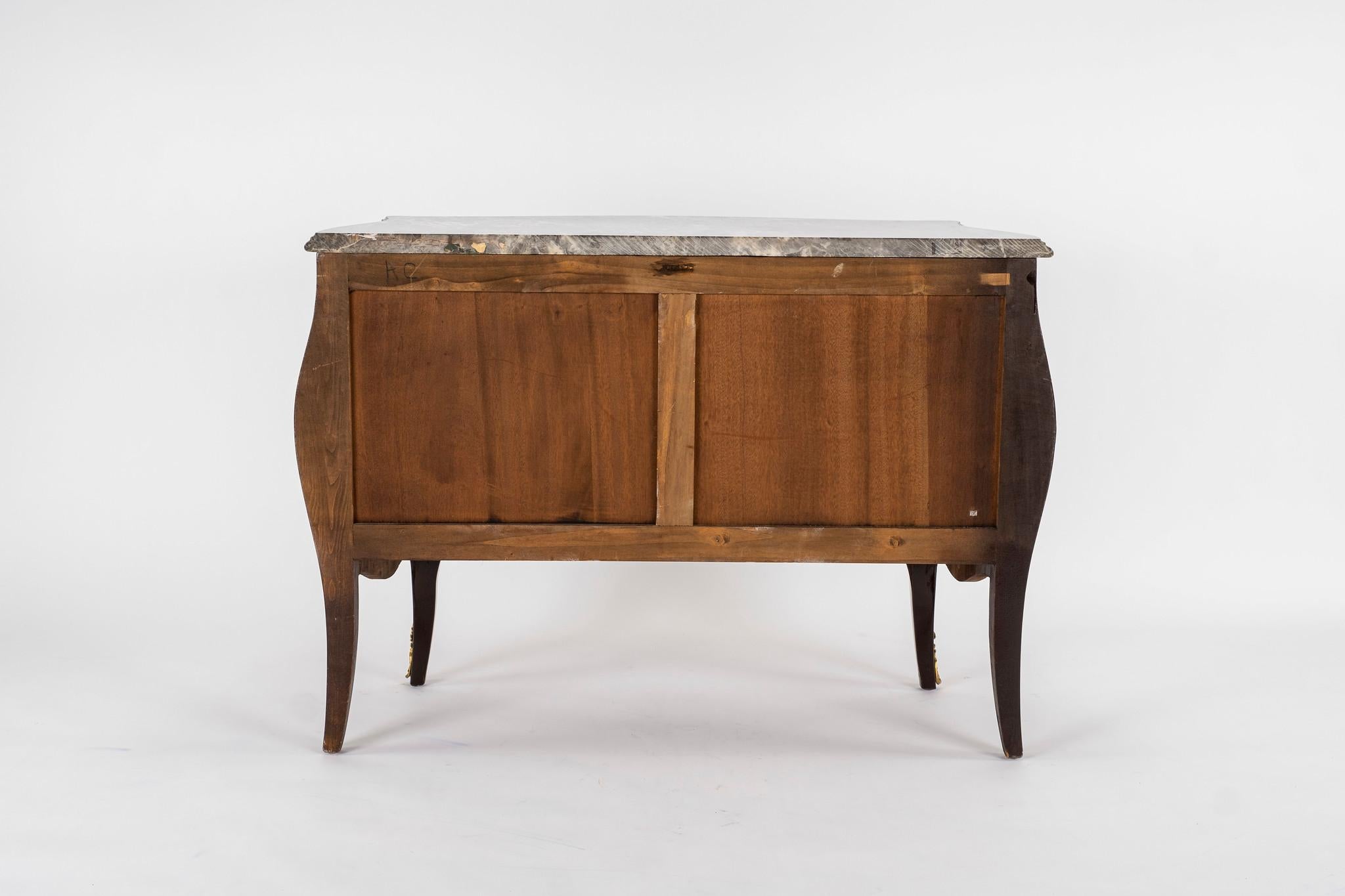 Chocolate Louis XV Style Commode For Sale 10