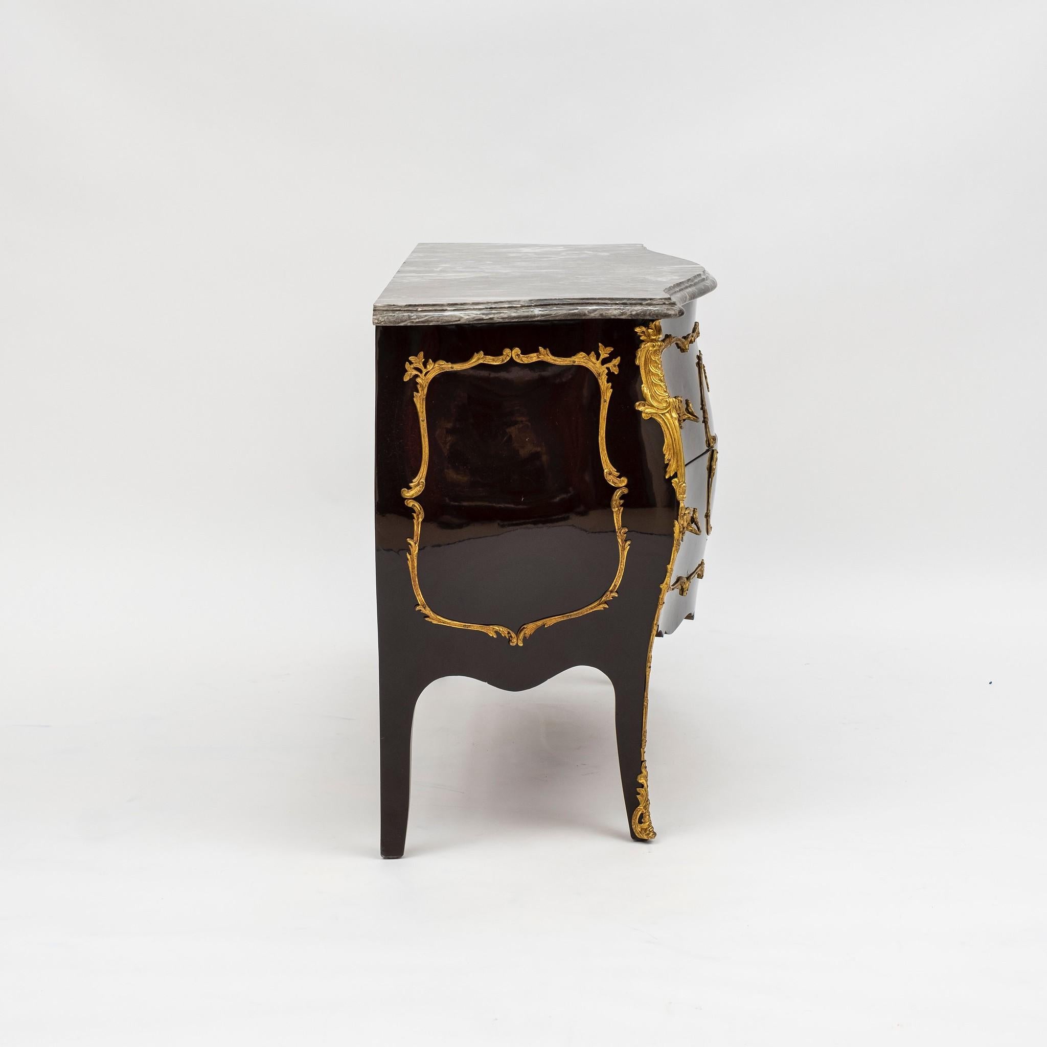 French Chocolate Louis XV Style Commode For Sale