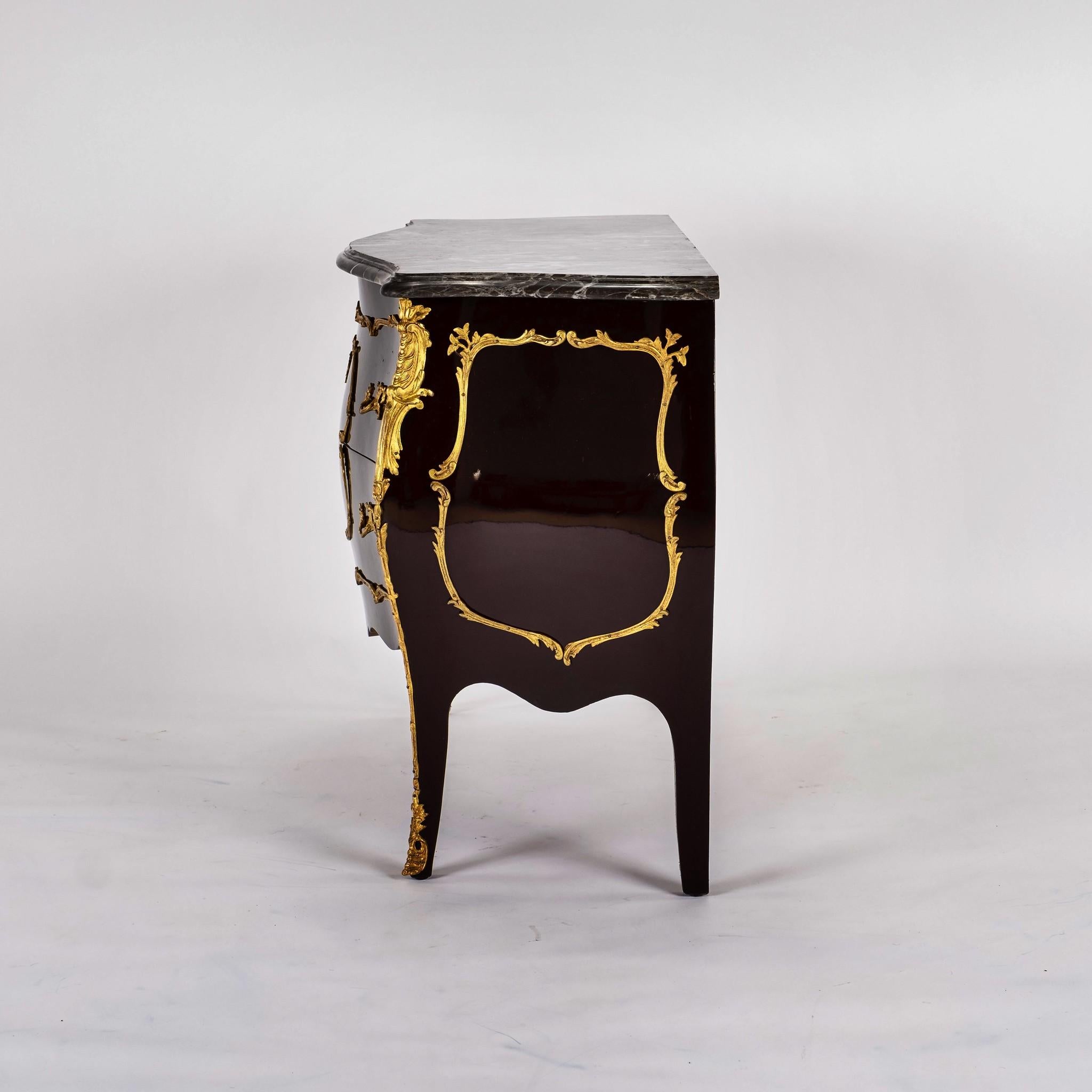 Painted Chocolate Louis XV Style Commode For Sale