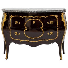 Vintage Chocolate Louis XV Style Commode