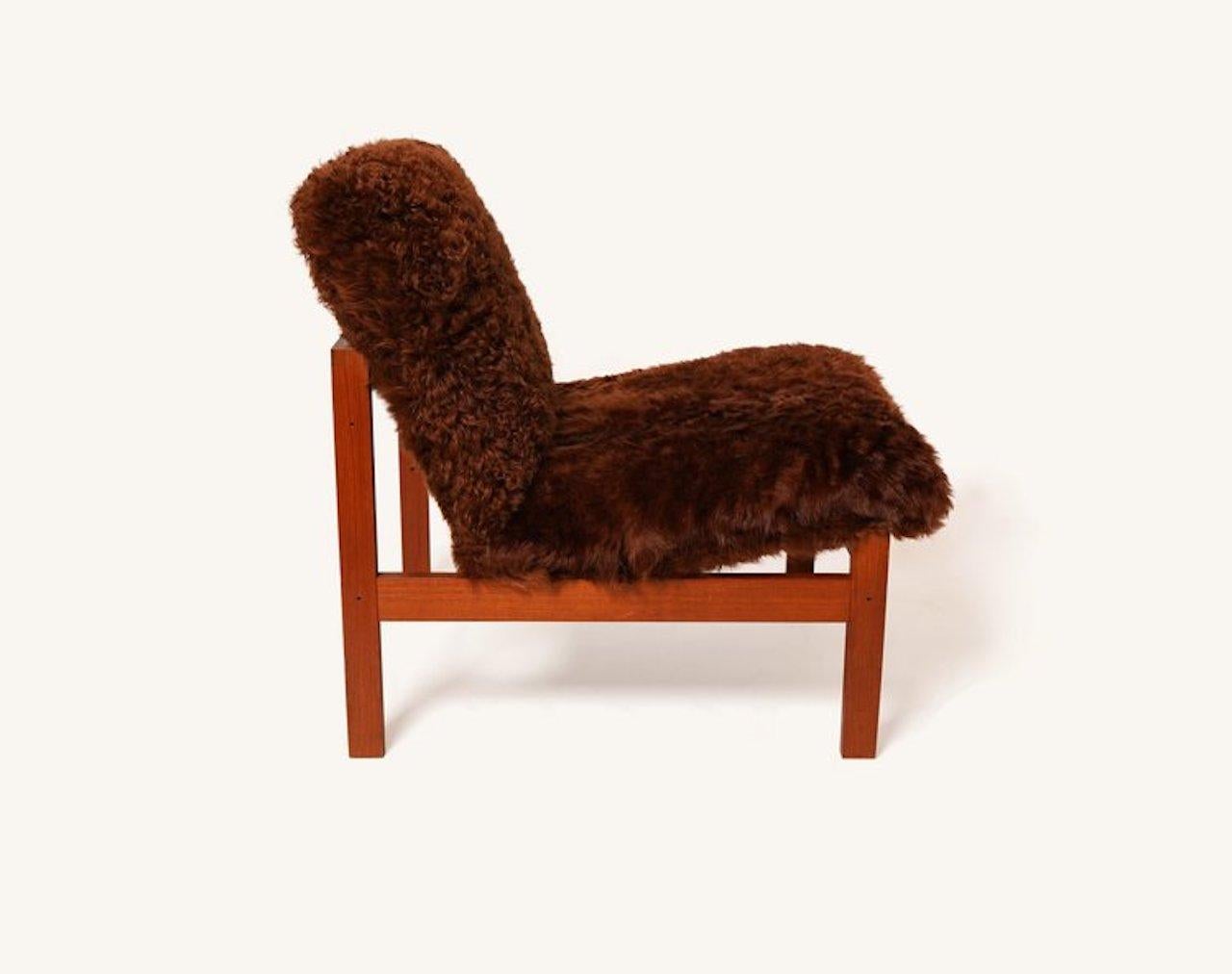 Mid-Century Modern Chocolate Ole Gjerlov-Knudsen & Torben Lind ‘Moduline’ Lounge Chair