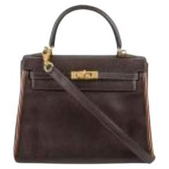 Chocolate & Orange H Epsom Kelly Retourne 25 GHW HSS