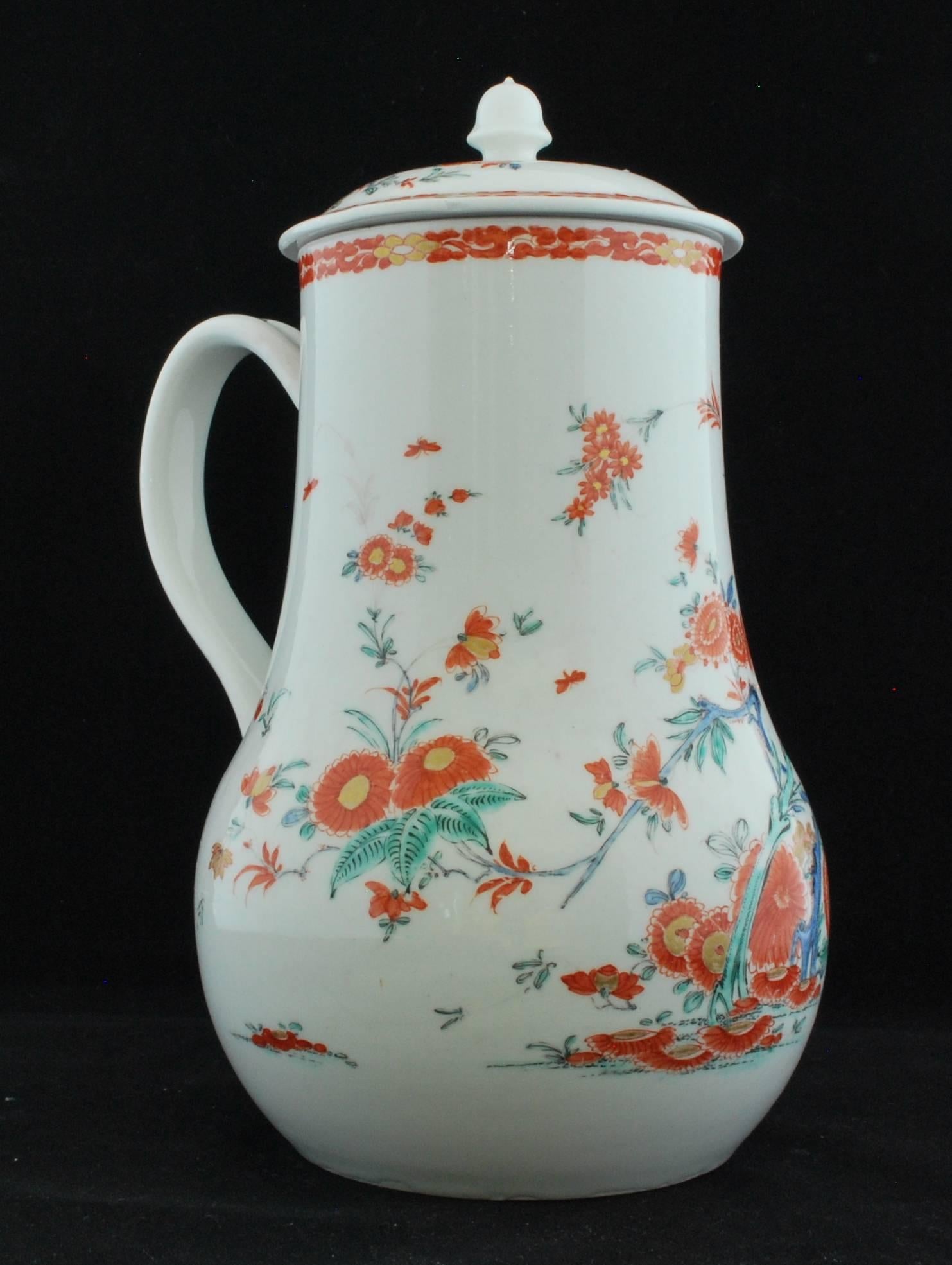 Chocolate Pot, Kakiemon Decoration, Bow Porcelain Factory, circa 1755 In Excellent Condition For Sale In Melbourne, Victoria