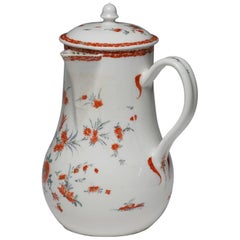 Vasetto di cioccolato, decorazione Kakiemon, Fabbrica di Bow Porcelain, circa 1755