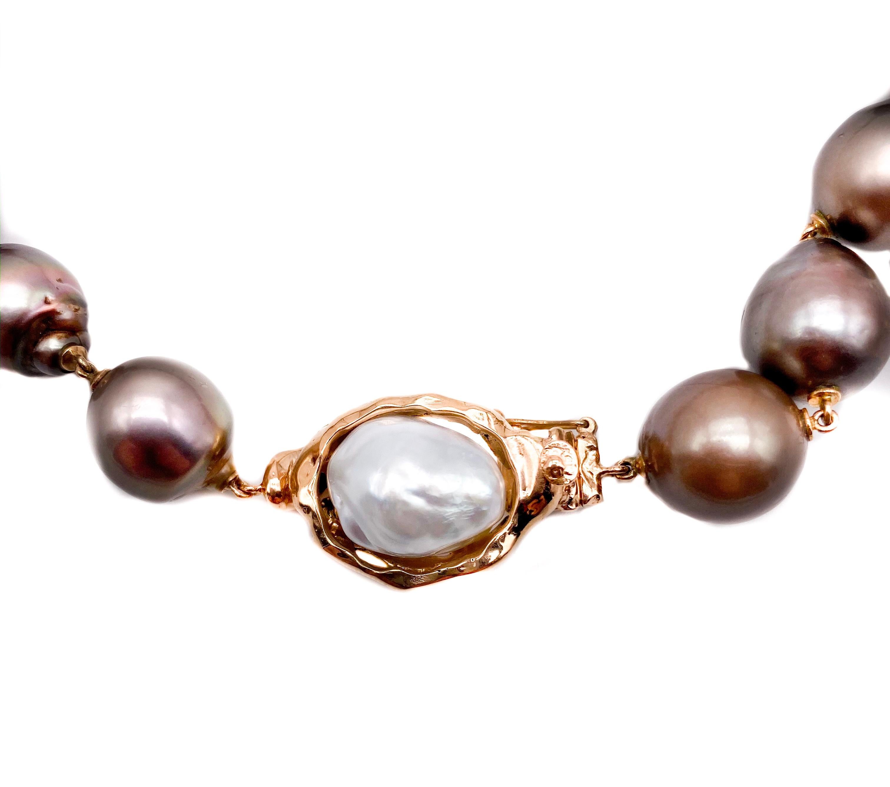 chocolate tahitian pearl necklace