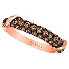 Chocolatier Ring with 7/8cts Chocolate Diamonds Set in 14k Strawberry Gold