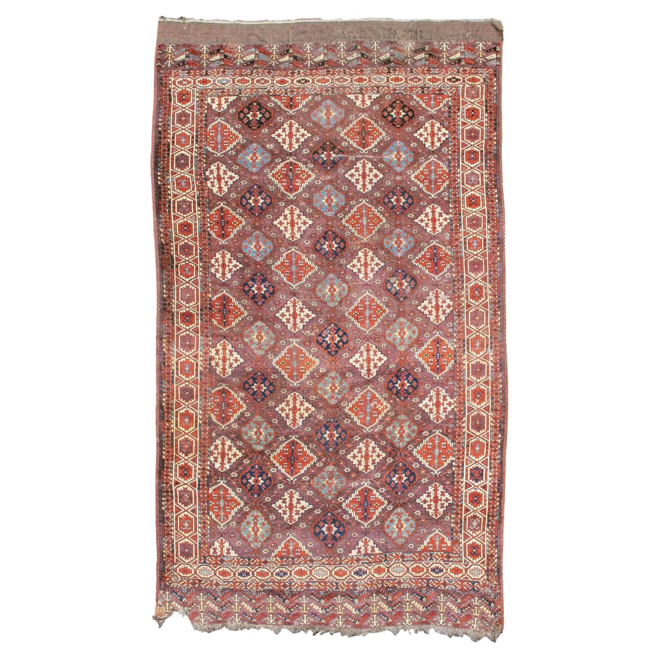 Chodor Main Carpet Rug, 19th Century For Sale