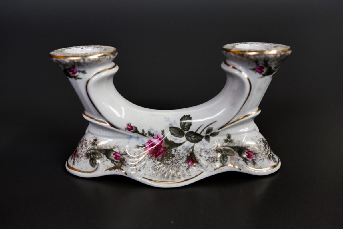 Chodzież Porcelain Candleholder In Good Condition For Sale In Chorzów, PL
