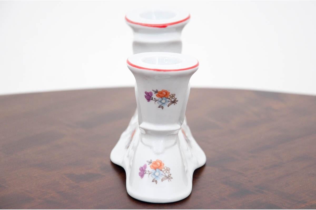 Mid-Century Modern Chodzież Porcelain Candleholder For Sale