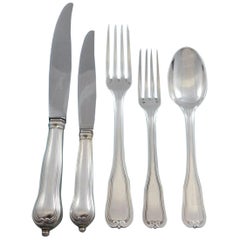 Empire by Puiforcat France Sterling Silver Flatware Set Swan 99 Pcs ...