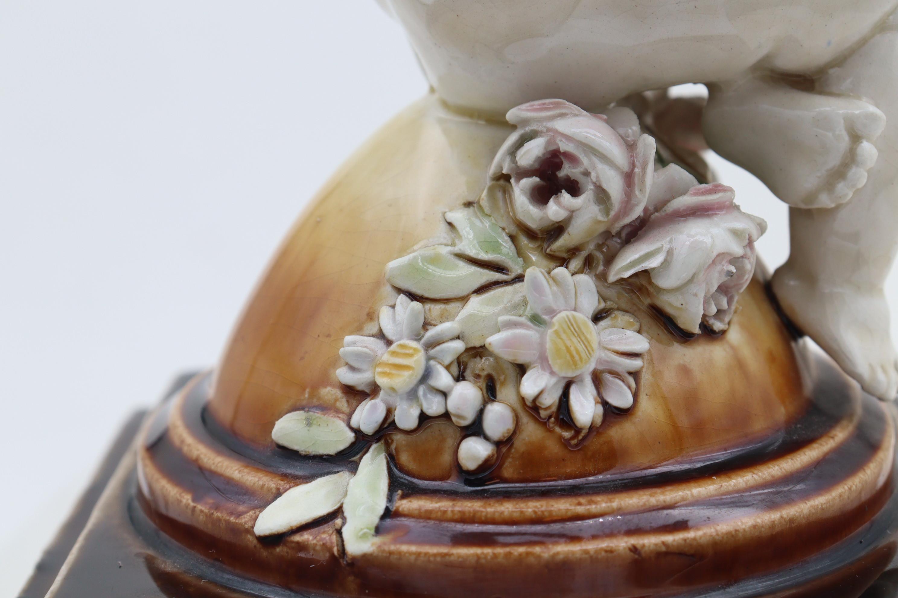 Earthenware Choisy le Roi figurine modelled by Louis Carrier-Belleuse For Sale