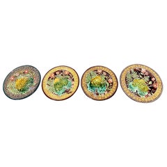 Choisy-Le-Roi Majolica Plates, Set of Four