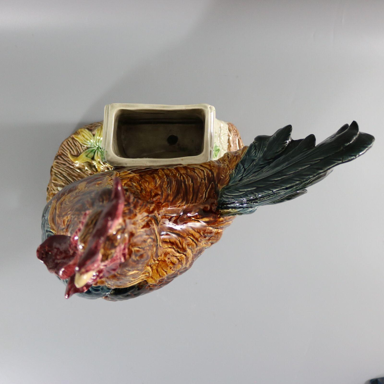 Choisy Majolica Cockerel by Louis Carrier Belleuse For Sale 5