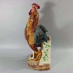 Choisy Majolica Cockerel by Louis Carrier Belleuse