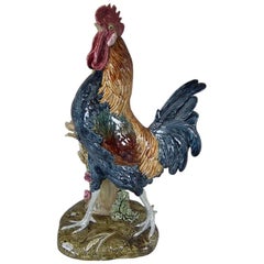 Choisy Majolica Rooster/Cockerel Vase by Paul Comolera