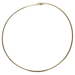 Choker Chain necklace 18KT yellow gold rare find choker solid necklace