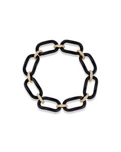 Choker Ebano e Argento Dorato Con Zirconi - collezione NOMAD *