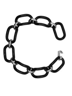 Choker Ebano e Argento Rodiato a Quattro Maglie - collezione NOMAD *