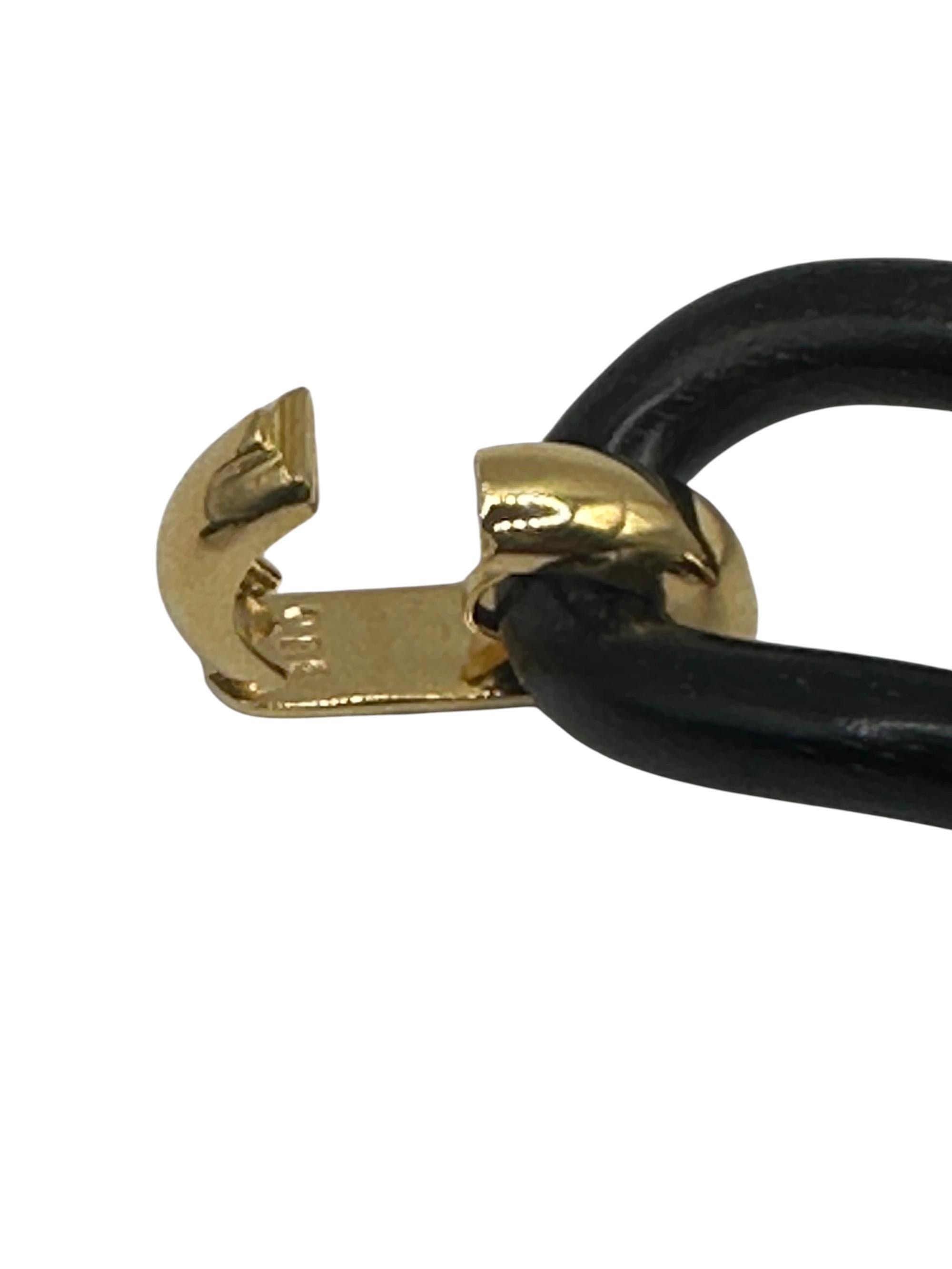 Choker MICHELETTO Ebano e Argento Dorato a Quattro Maglie In New Condition For Sale In Milano, Lombardia