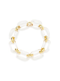 MICHELETTO Plexiglass and Gold Silver Four Link Choker *