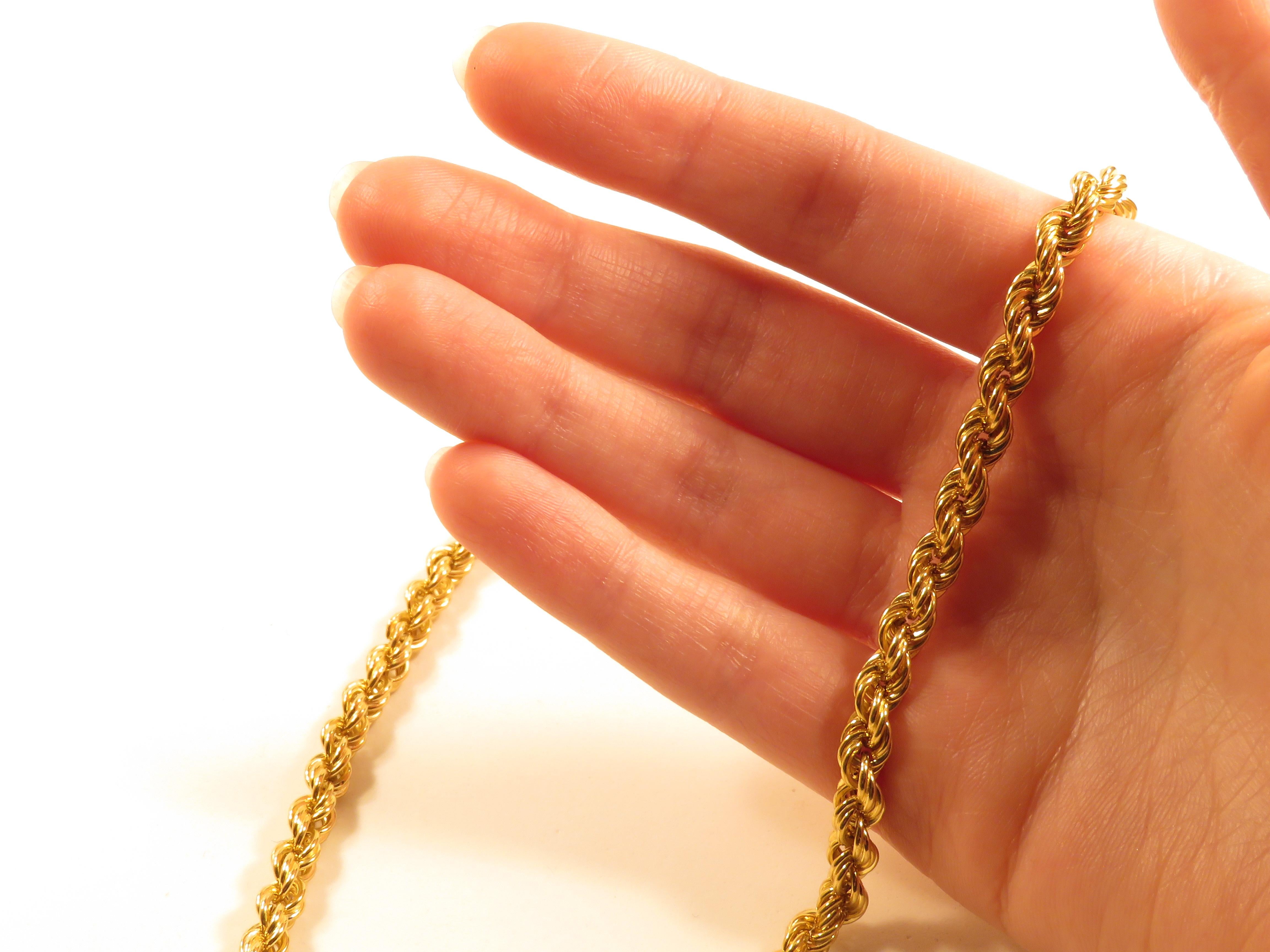  1960s 18 Kt Gold Twisted Wire Necklace Handcrafted in Italy  5