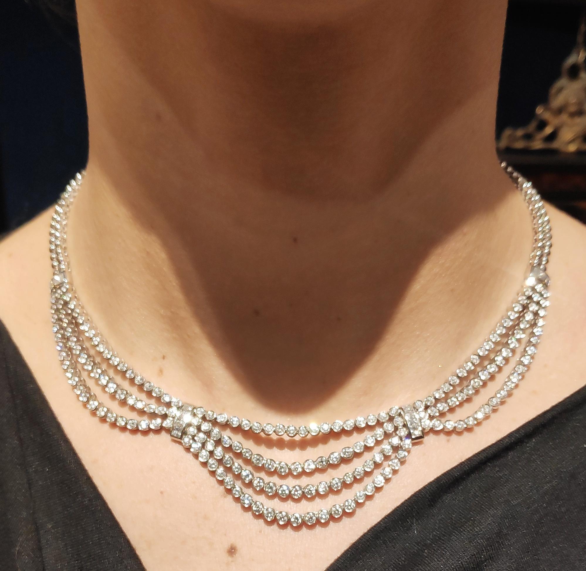 Women's or Men's Choker Necklaces Diamonds