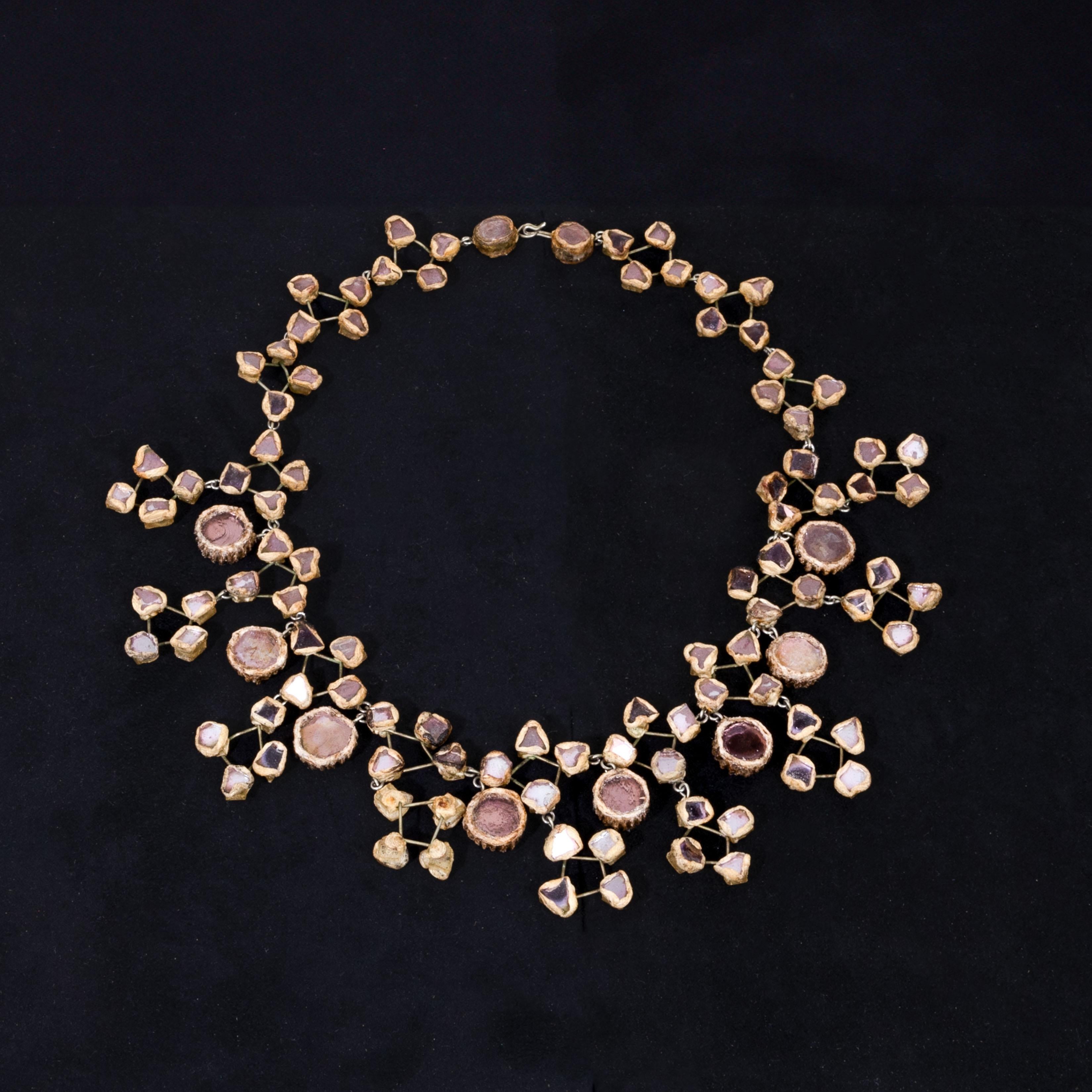 French Choker Talosel necklace (Model called Reine de Saba) by Line Vautrin For Sale