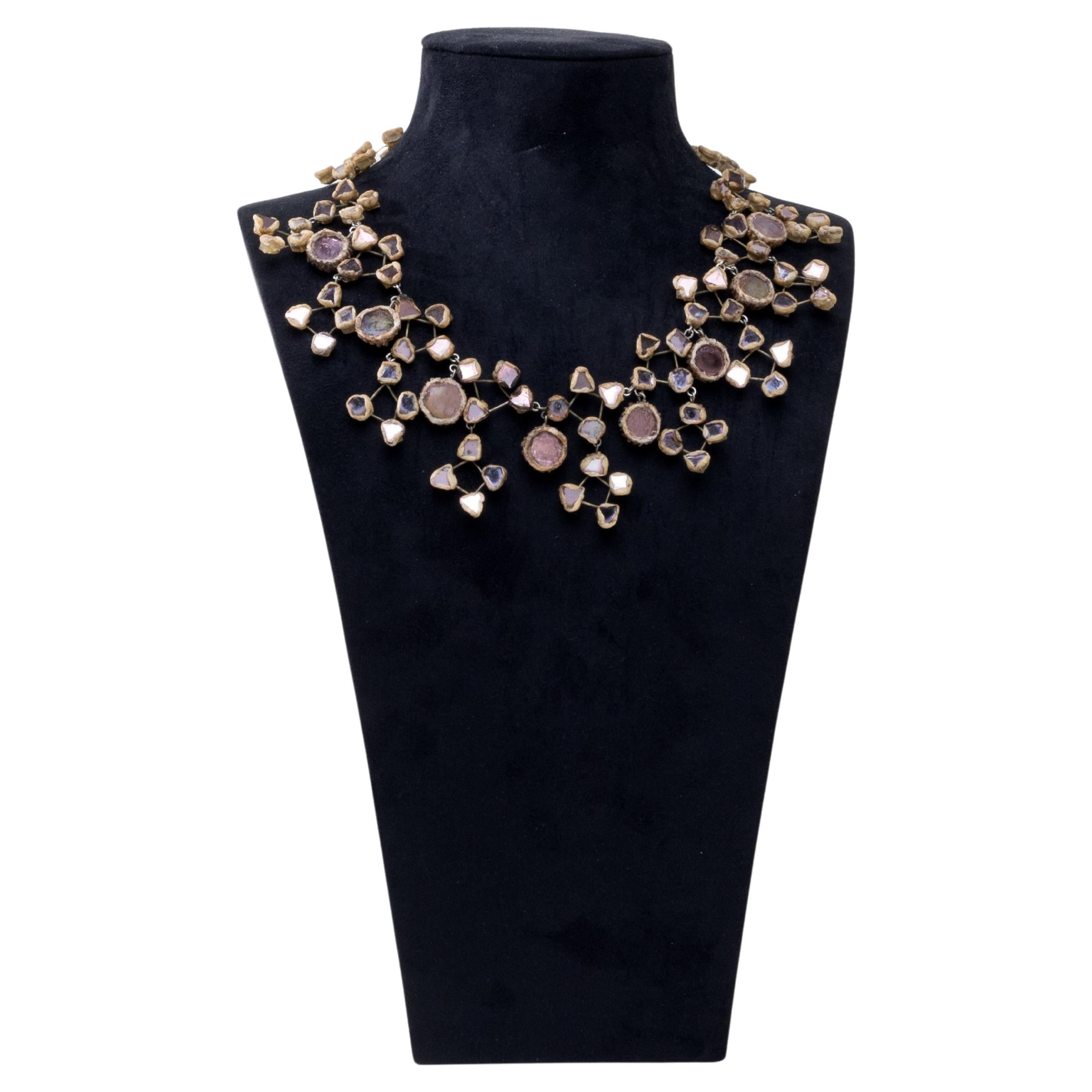 Choker Talosel necklace (Model called Reine de Saba) by Line Vautrin