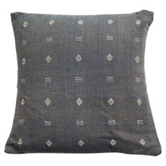 Chokor Nira Indigo Organic Cotton Handloom Pillow in Geometric Patterns