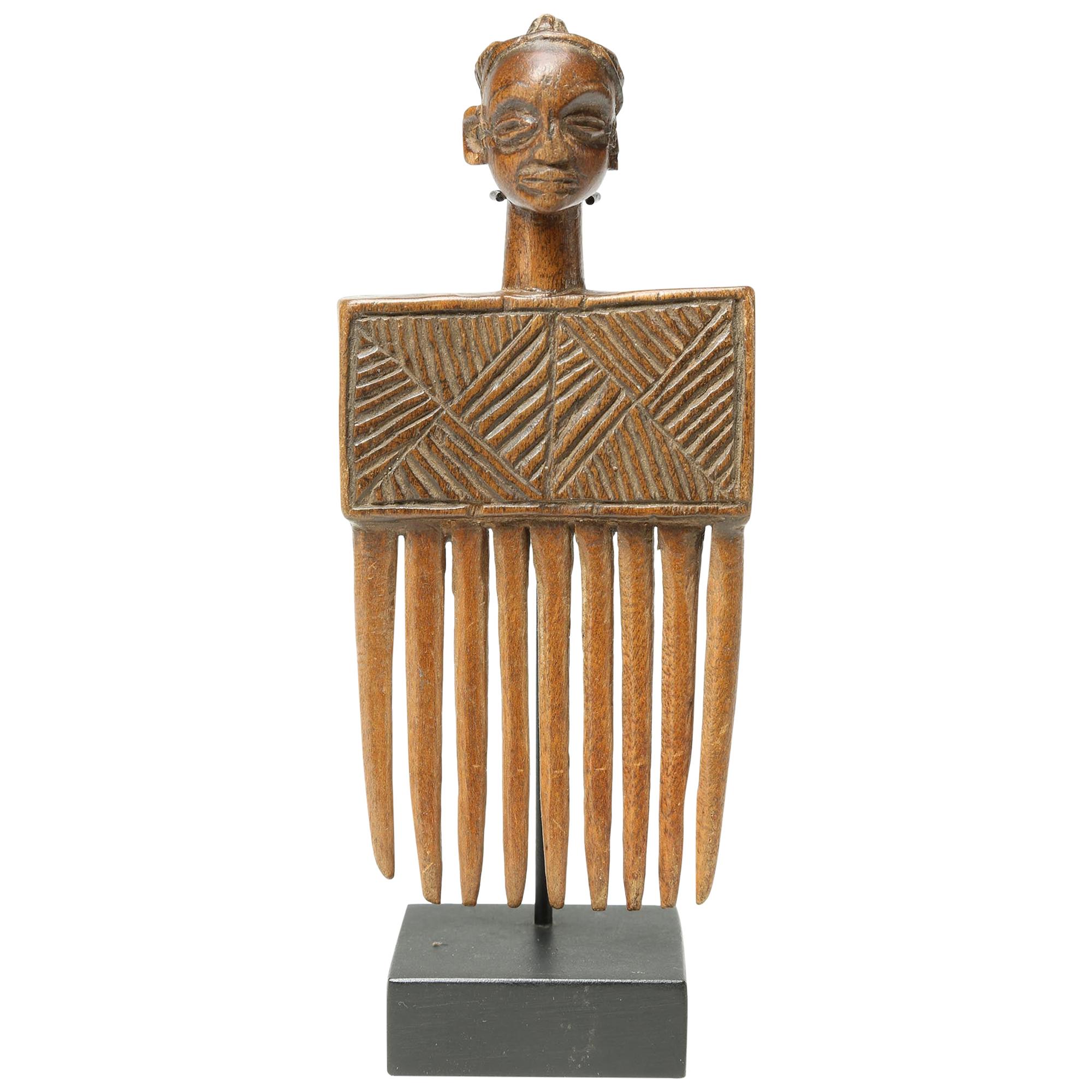 Chokwe Personal Comb Angola Congo Early 20th Century African Tribal Art For Sale