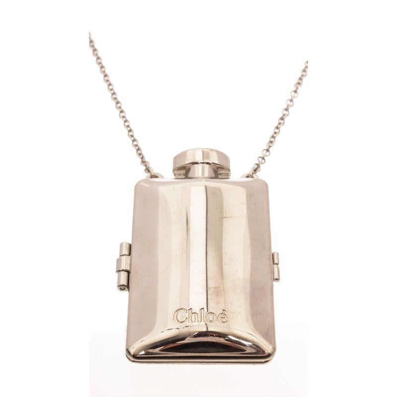Chole Silver Ally Necklace with silver-tone hardware and turn lock closure.

33177MSC