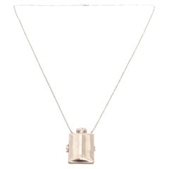 Chole Silver Ally Necklace with Silver-Tone Hardware and Turn Lock Closure  