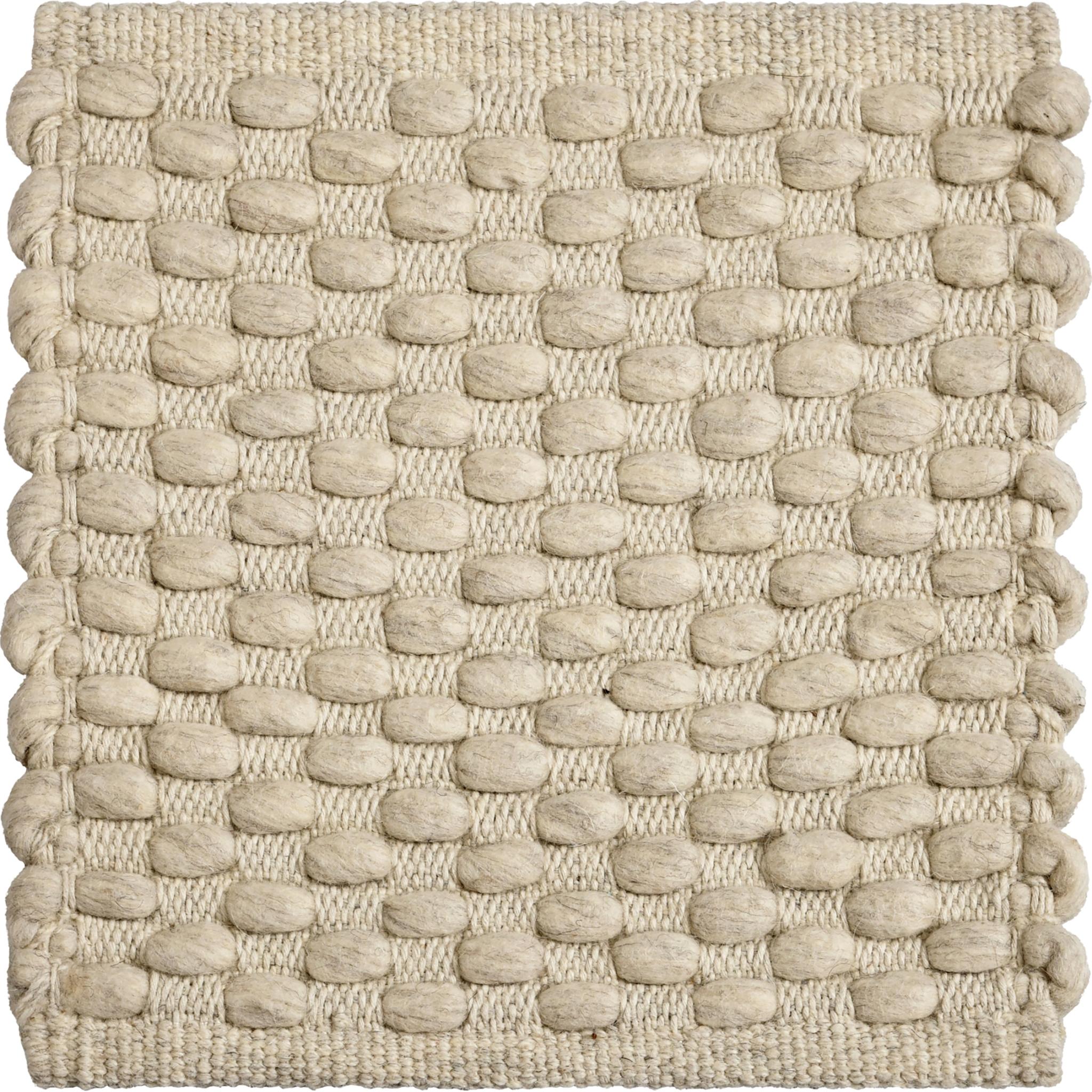 Tissé à la main Choma 6x9ft laine d'avoine coton chunky bobble design tapis de luxe tissé à la main en vente