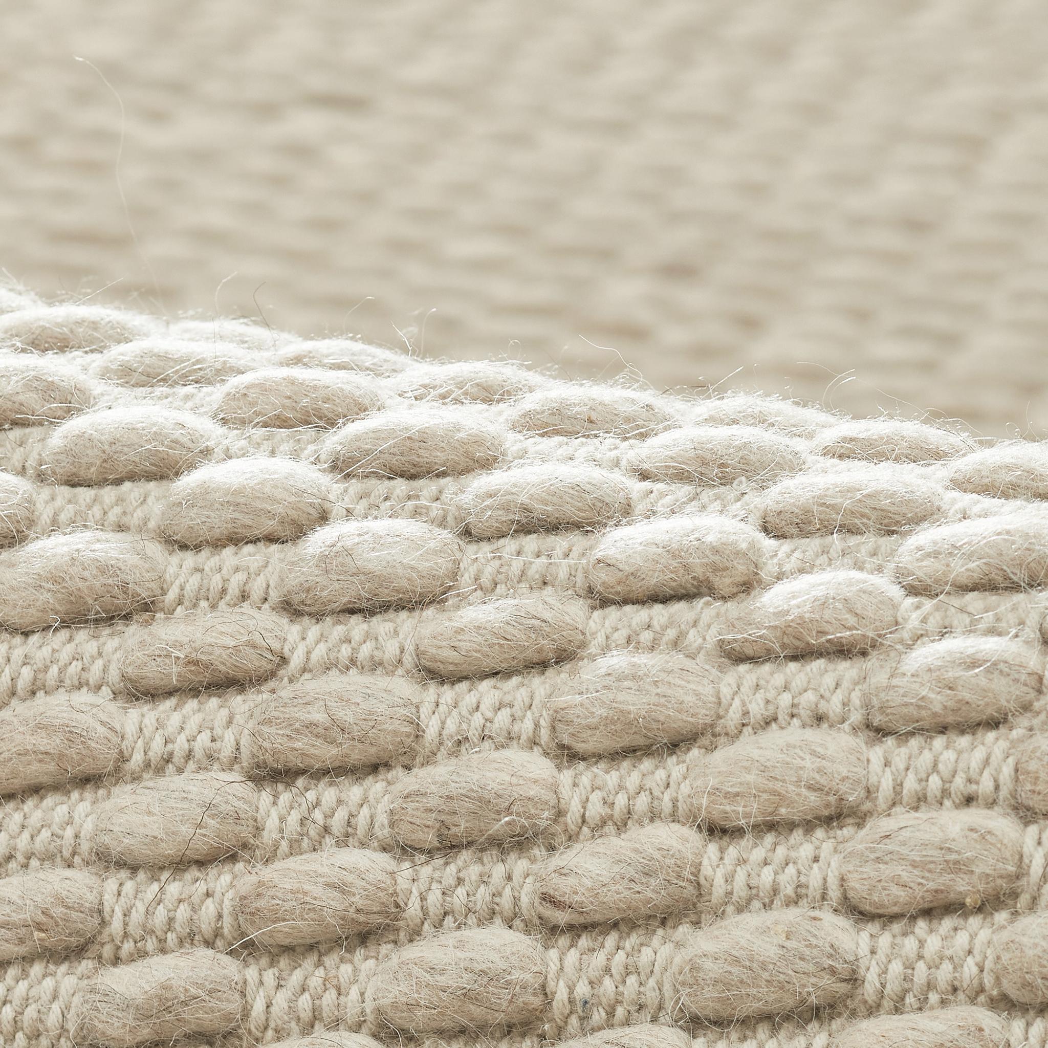 Choma 6x9ft laine d'avoine coton chunky bobble design tapis de luxe tissé à la main Neuf - En vente à New York, NY