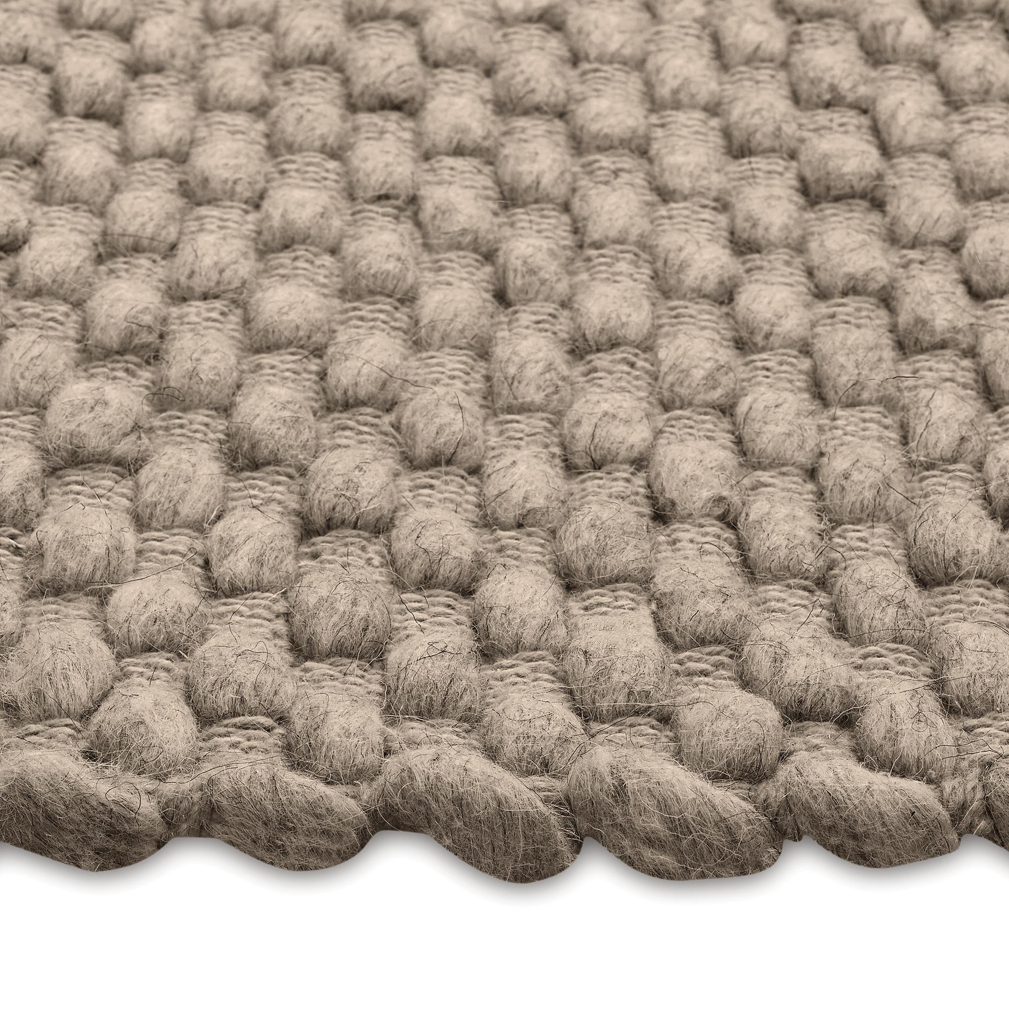 Choma 8x10ft ash wool cotton chunky bobble design luxury handwoven rug Neuf - En vente à New York, NY