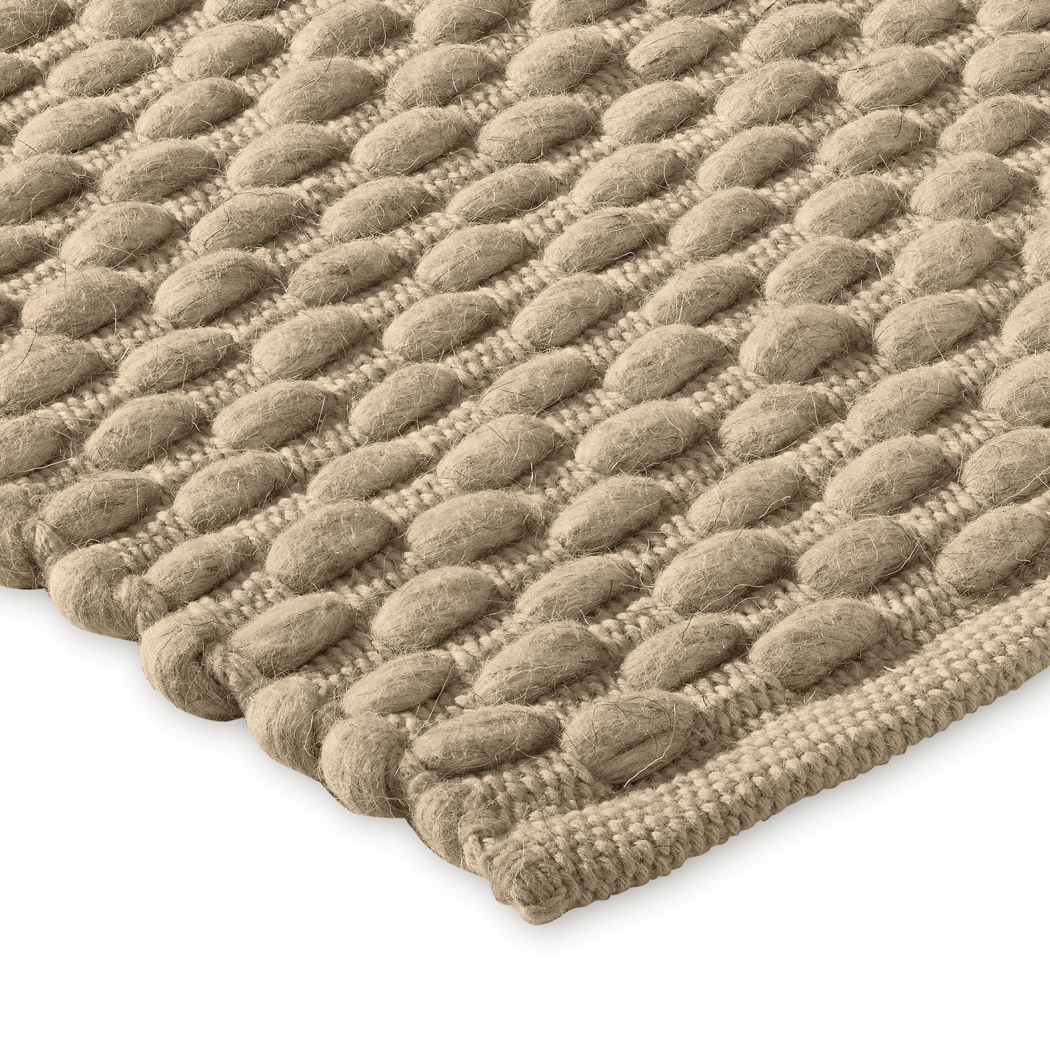 XXIe siècle et contemporain Choma 8x10ft fawn wool cotton chunky bobble design luxury handwoven rug en vente