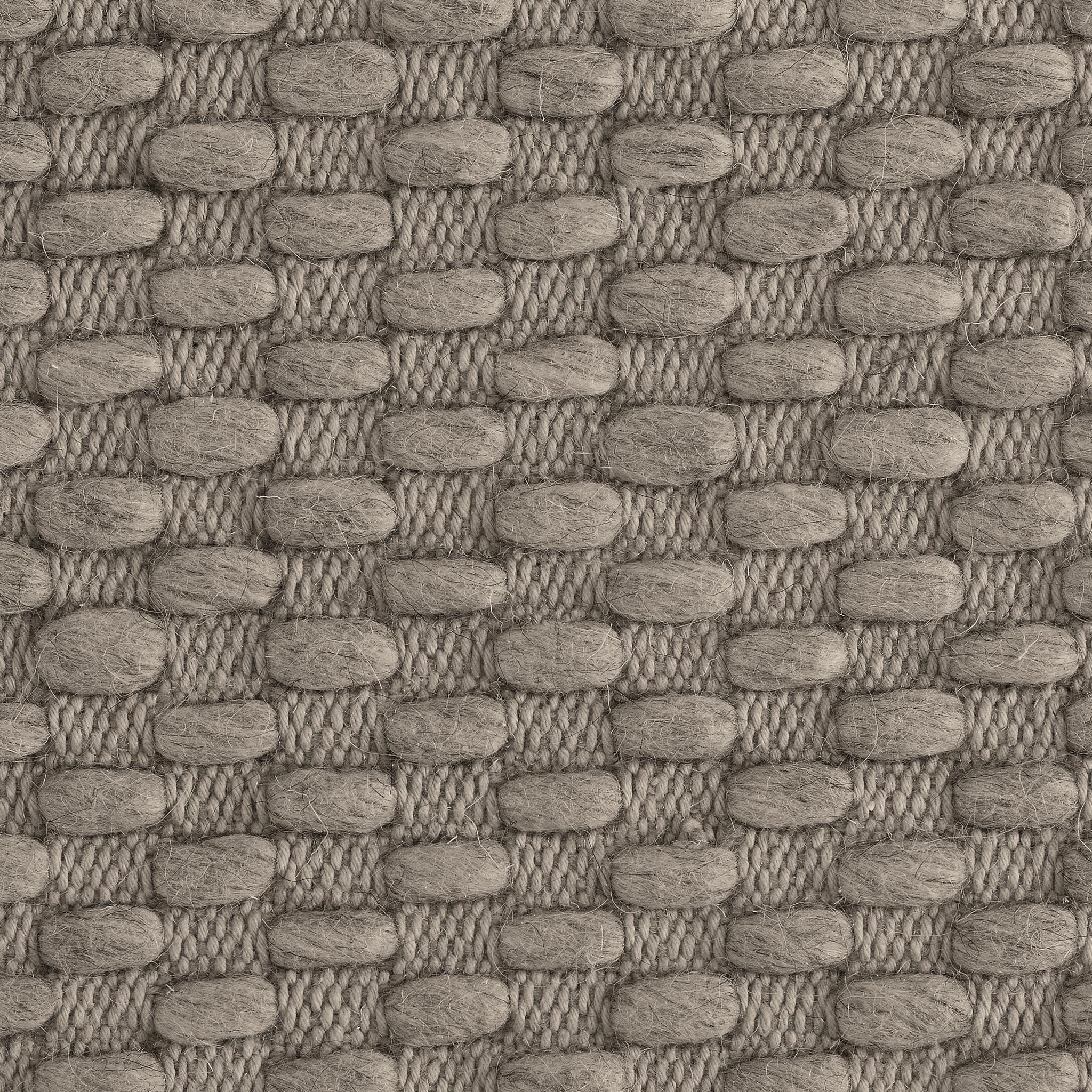 Tappeto Choma 8x10ft grigio in lana e cotone con disegno a pompon e tessuto a mano di lusso in vendita 1
