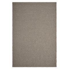 Tappeto Choma 8x10ft grigio in lana e cotone con disegno a pompon e tessuto a mano di lusso