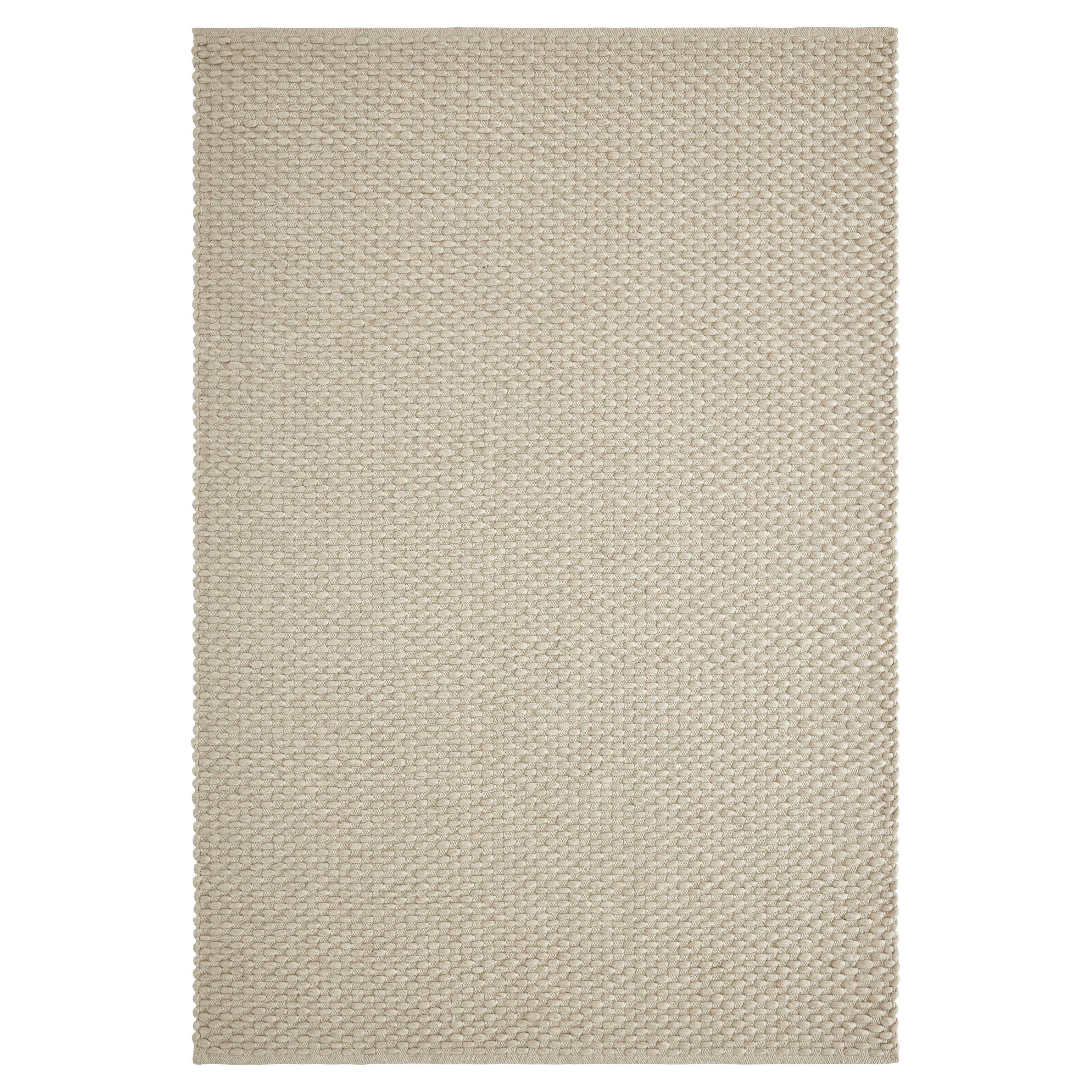 Tappeto Choma 8x10ft in lana d'avena e cotone, con disegno a pompon, tessuto a mano di lusso