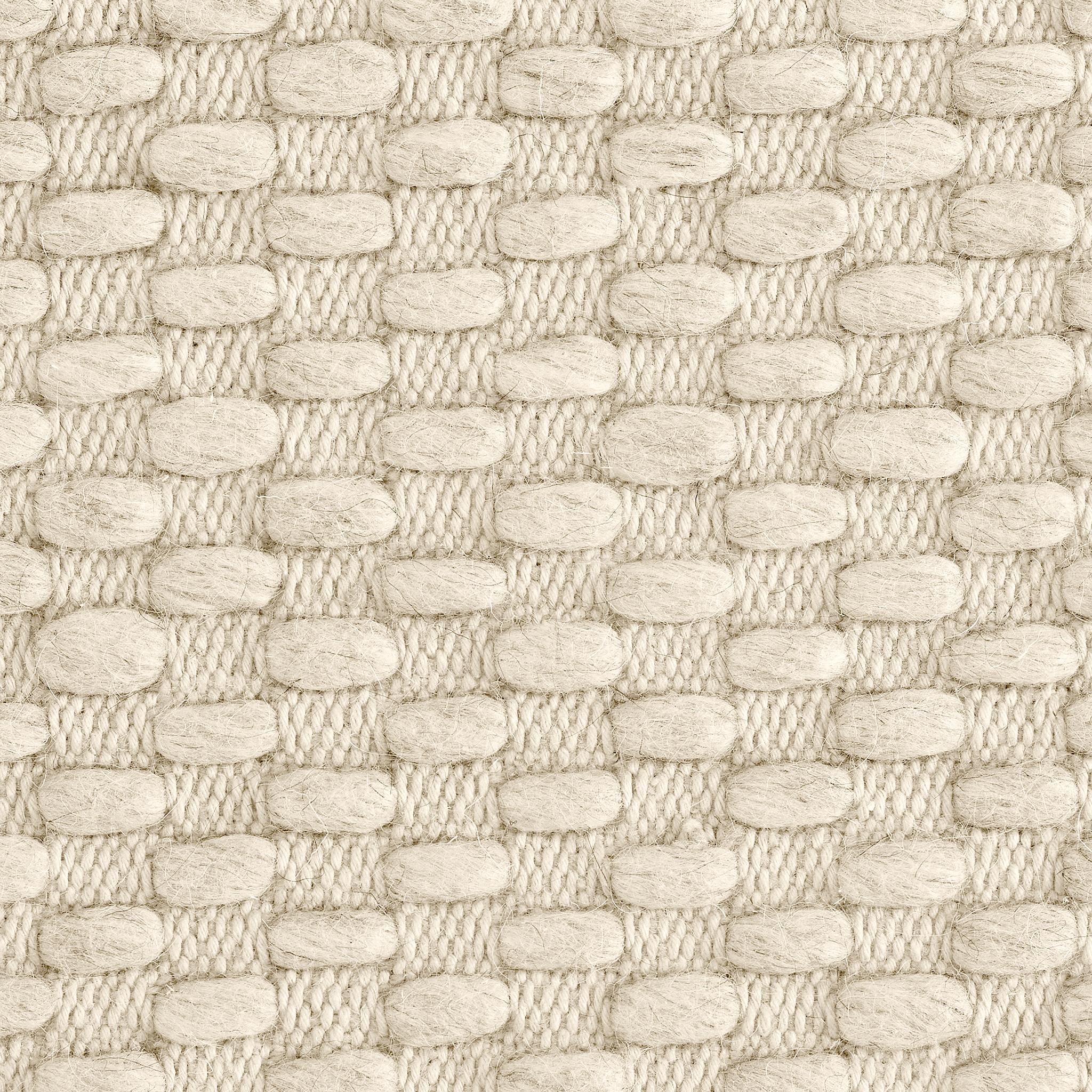 Tappeto Choma 9x12ft avorio in lana e cotone, con disegno a pompon, tessuto a mano di lusso in vendita 1