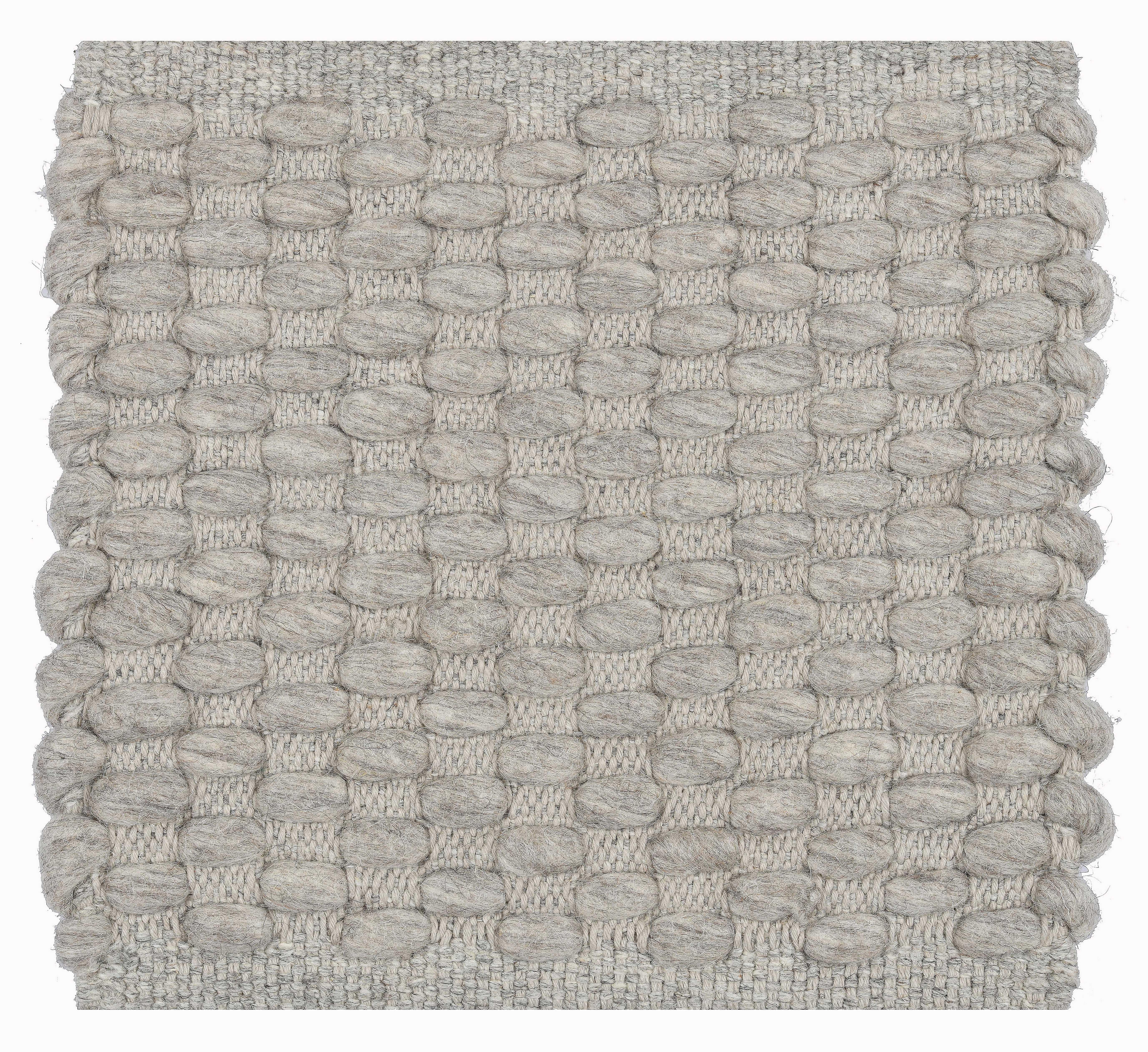 Choma, Ash, Handwoven Face 72% Undyed New Zealand Wool/28% Cotton, 9' x 12' For Sale 1