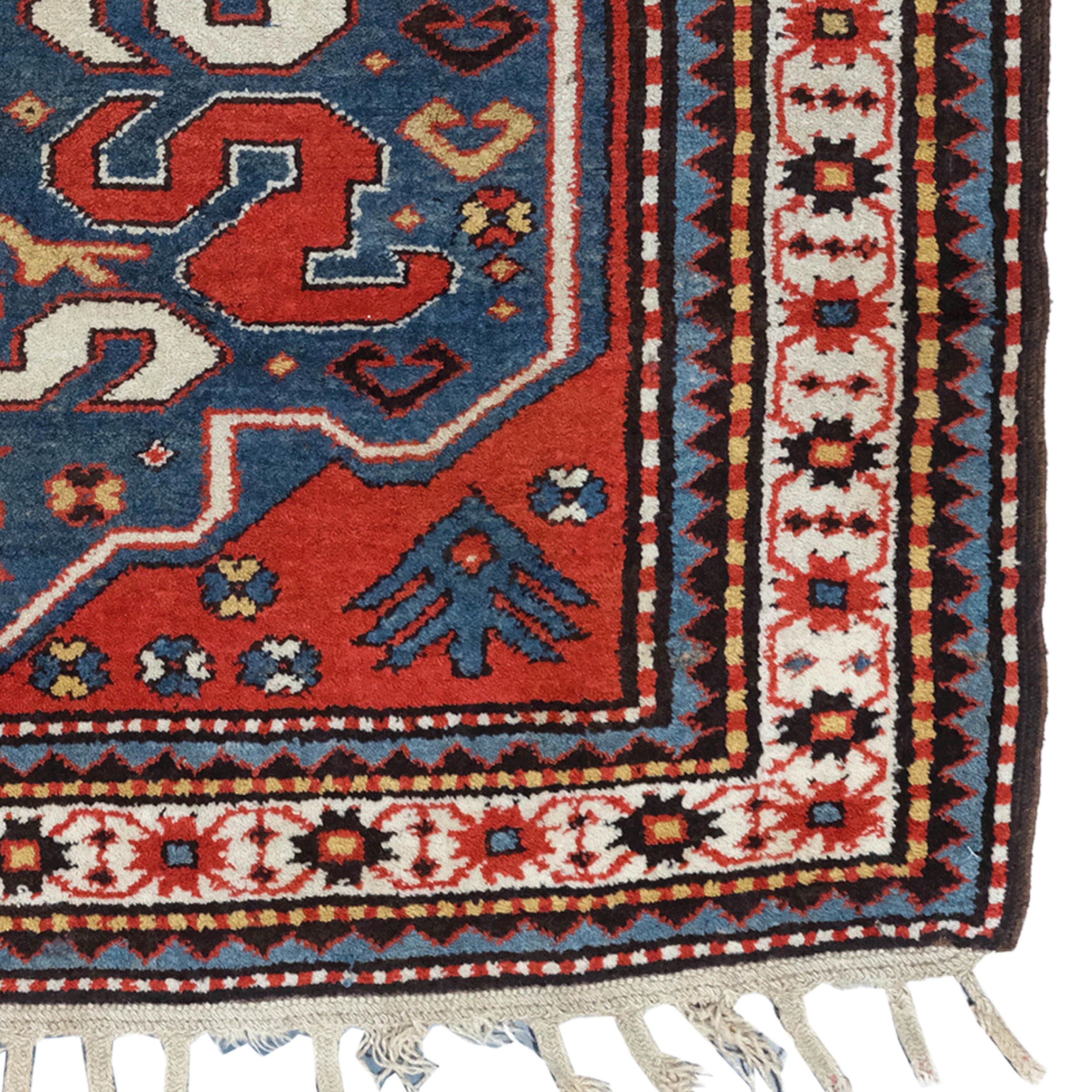 Chondoresk Kazak-Teppich - Chondoresk Kazak-Teppich aus dem 19. Jahrhundert (Wolle) im Angebot