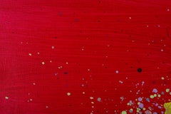 Chong Liu Abstract Original Oil Painting "The Beginning Of Nature - Red"