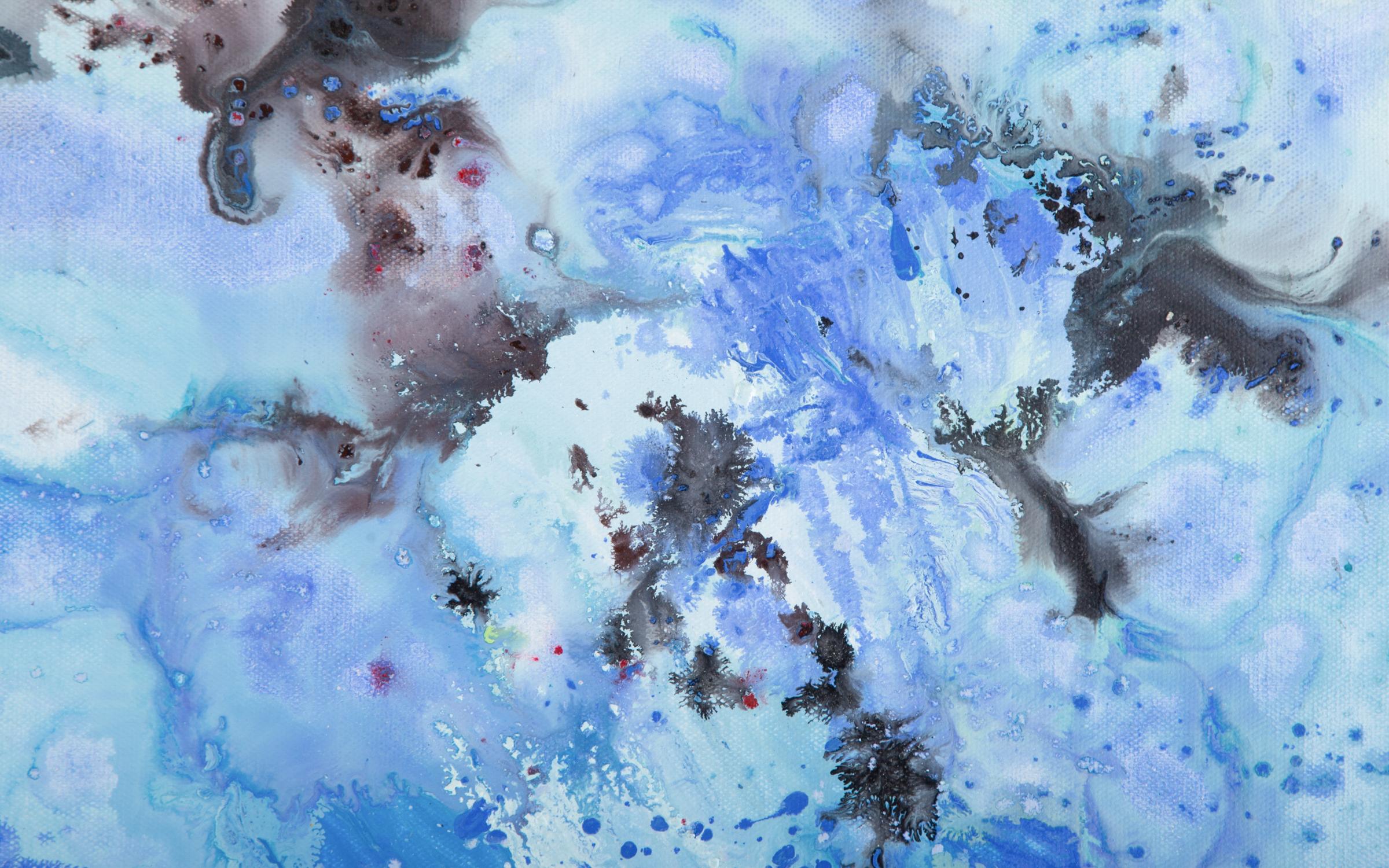 The Beginning Of Nature (Blue) - Abstract Painting by Chong Liu