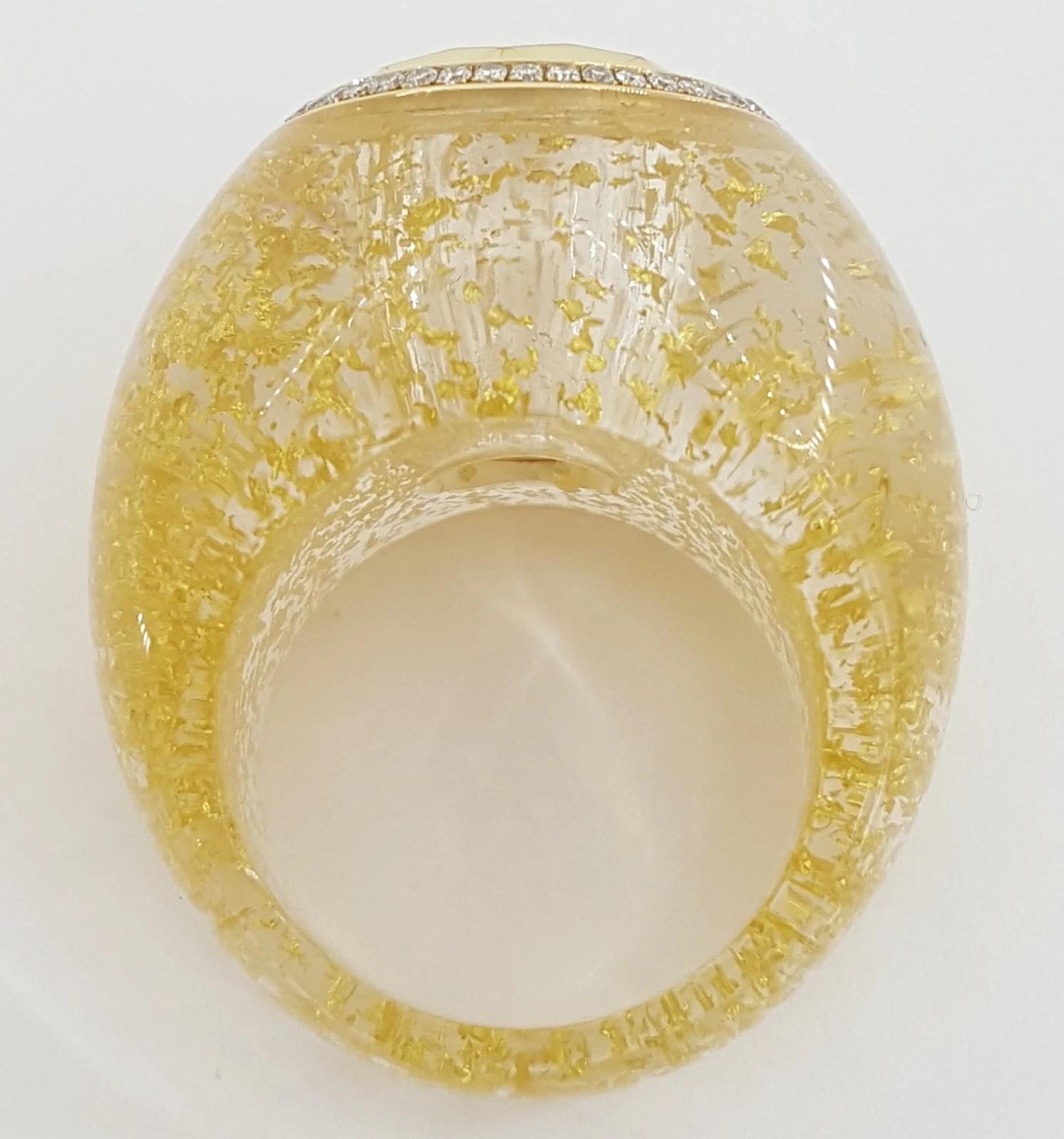 Anello con diamante Golden Dreams di Chopard da 0,18 carati in oro giallo 18K, 22 mm in vendita 1
