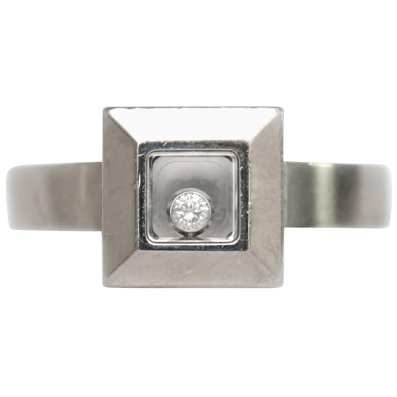 Chopard .05 Carat Diamond White Gold Engagement Ring For Sale at ...