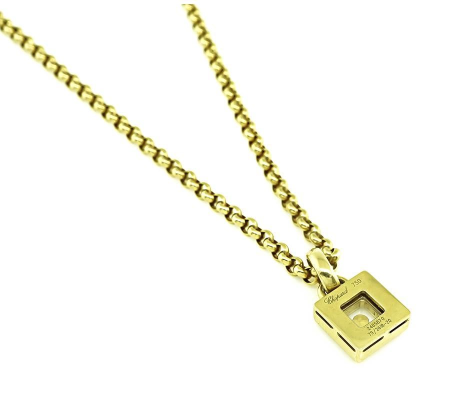 Taille ronde Chopard, collier pendentif en or avec diamants 0,50 carat en vente