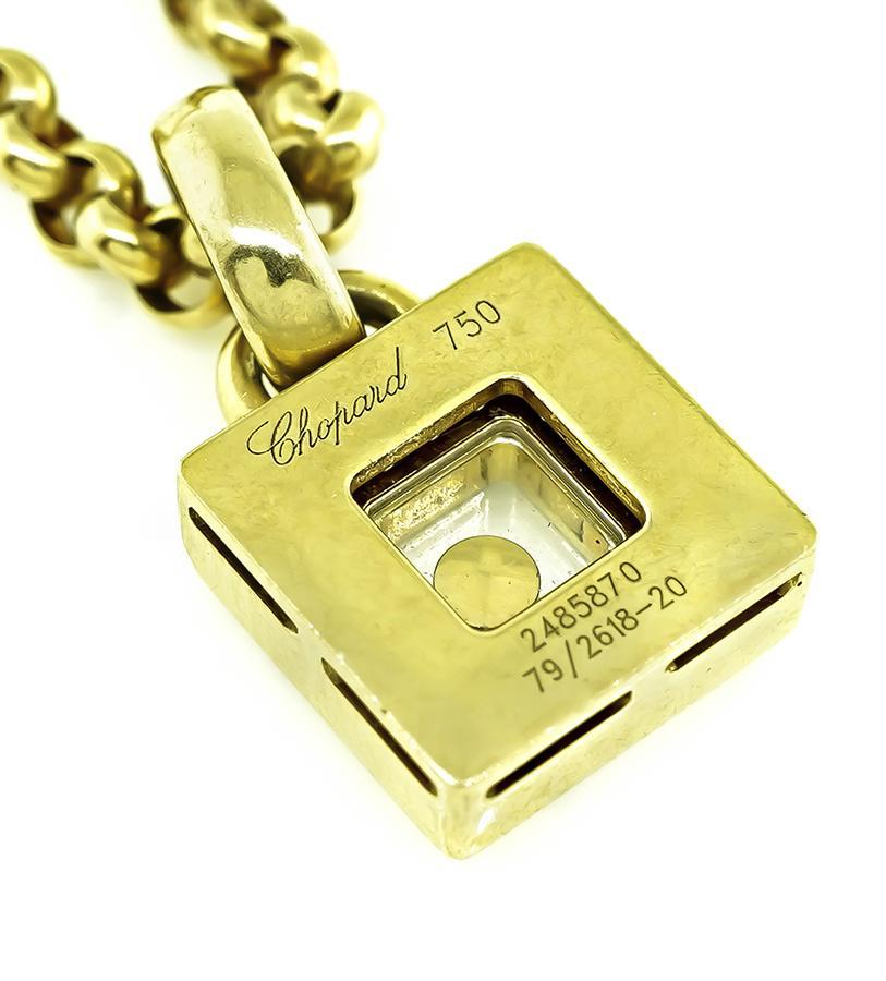 Chopard, collier pendentif en or avec diamants 0,50 carat Bon état - En vente à New York, NY