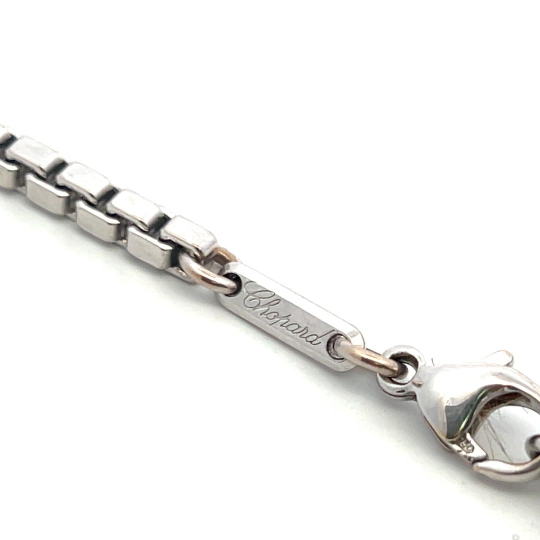 Chopard Ciondolo a cuore con tormalina da 0,50 carati e diamante da 0,20 carati in oro bianco 18 carati in vendita 6