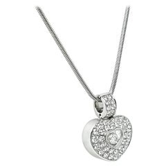 Chopard 0.75ct Diamond Happy Diamonds Heart Pendant Necklace